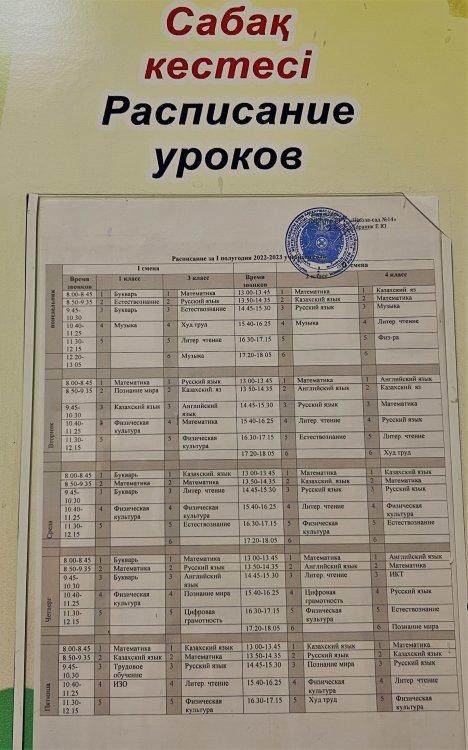 Расписание уроков
